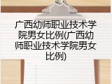 广西幼师职业技术学院男女比例(广西幼师职业技术学院男女比例)