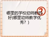 哪里的学校幼师教的好(哪里幼师教学优秀？)