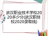 武汉职业技术学校2020多少分(武汉职技校2020录取线)