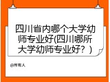 四川省内哪个大学幼师专业好(四川哪所大学幼师专业好？)