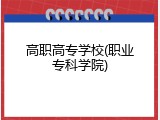高职高专学校(职业专科学院)
