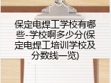 保定电焊工学校有哪些-学校啊多少分(保定电焊工培训学校及分数线一览)