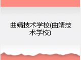 曲靖技术学校(曲靖技术学校)