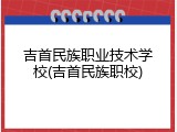 吉首民族职业技术学校(吉首民族职校)