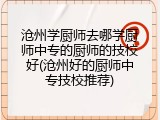 沧州学厨师去哪学厨师中专的厨师的技校好(沧州好的厨师中专技校推荐)