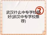武汉什么中专学校最好(武汉中专学校推荐)