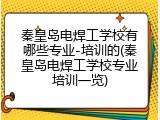 秦皇岛电焊工学校有哪些专业-培训的(秦皇岛电焊工学校专业培训一览)