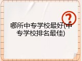 哪所中专学校最好(中专学校排名最佳)