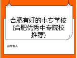 合肥有好的中专学校(合肥优秀中专院校推荐)