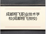 成都翔飞职业技术学校(成都翔飞技校)