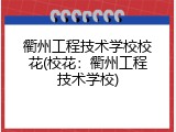 衢州工程技术学校校花(校花：衢州工程技术学校)