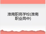 淮南职高学校(淮南职业高中)