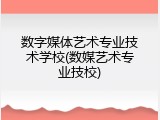 数字媒体艺术专业技术学校(数媒艺术专业技校)
