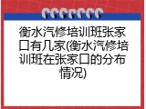 衡水汽修培训班张家口有几家(衡水汽修培训班在张家口的分布情况)