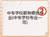 中专学校都有哪些专业(中专学校专业一览)