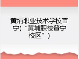 黄埔职业技术学校普宁(“黄埔职校普宁校区”)
