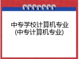 中专学校计算机专业(中专计算机专业)