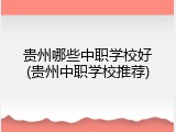 贵州哪些中职学校好(贵州中职学校推荐)