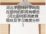 河北学厨师好学吗现在厨师的职高有哪些(河北厨师职高教育现状及学习难度分析)
