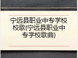 宁远县职业中专学校校歌(宁远县职业中专学校歌曲)
