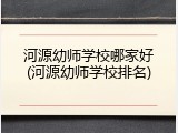 河源幼师学校哪家好(河源幼师学校排名)