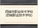 四城市职业技术学校(四城职业技术学校)