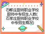 石家庄厨师职业学校厨师中专招生人数(石家庄厨师职业学校中专招生概况)