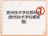 贵州技术学校那所好(贵州技术学校哪家强)