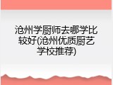 沧州学厨师去哪学比较好(沧州优质厨艺学校推荐)