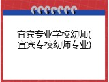 宜宾专业学校幼师(宜宾专校幼师专业)