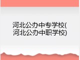 河北公办中专学校(河北公办中职学校)