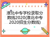 淮北中专学校录取分数线2020(淮北中专2020招生分数线)