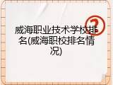 威海职业技术学校排名(威海职校排名情况)