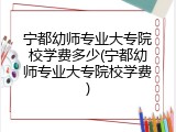 宁都幼师专业大专院校学费多少(宁都幼师专业大专院校学费)