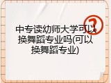 中专读幼师大学可以换舞蹈专业吗(可以换舞蹈专业)