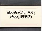 端木幼师培训学校(端木幼师学院)
