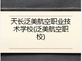 天长泛美航空职业技术学校(泛美航空职校)