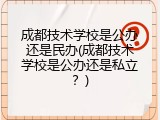 成都技术学校是公办还是民办(成都技术学校是公办还是私立？)