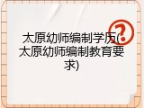 太原幼师编制学历(太原幼师编制教育要求)