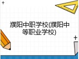 濮阳中职学校(濮阳中等职业学校)