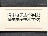 清丰电子技术学校(清丰电子技术学校)