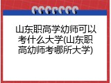 山东职高学幼师可以考什么大学(山东职高幼师考哪所大学)