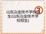 山东冶金技术学校招生(山东冶金技术学校招生)