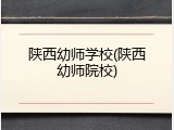 陕西幼师学校(陕西幼师院校)