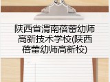 陕西省渭南蓓蕾幼师高新技术学校(陕西蓓蕾幼师高新校)