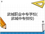 武城职业中专学校(武城中专技校)