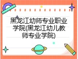黑龙江幼师专业职业学院(黑龙江幼儿教师专业学院)