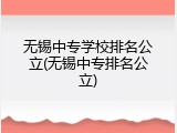 无锡中专学校排名公立(无锡中专排名公立)