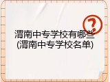 渭南中专学校有哪些(渭南中专学校名单)