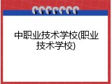 中职业技术学校(职业技术学校)